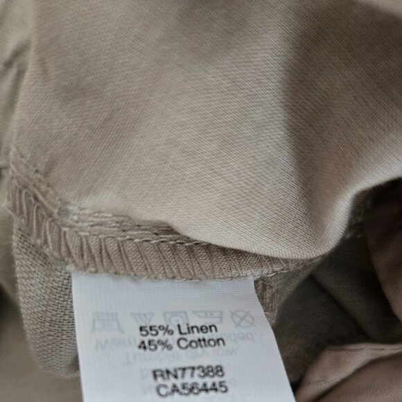 J Crew Natural Linen Cotton Cropped Pants Size 6 - Picture 9 of 9